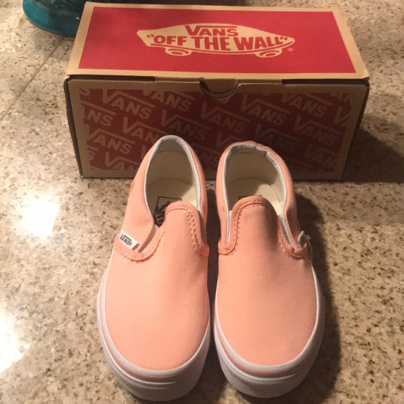 tropical peach vans slip ons